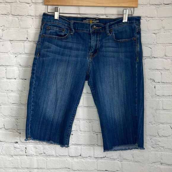 Lucky Brand Women’s Sweet n Low Bermuda Jean Shorts size 8 - Picture 1 of 6